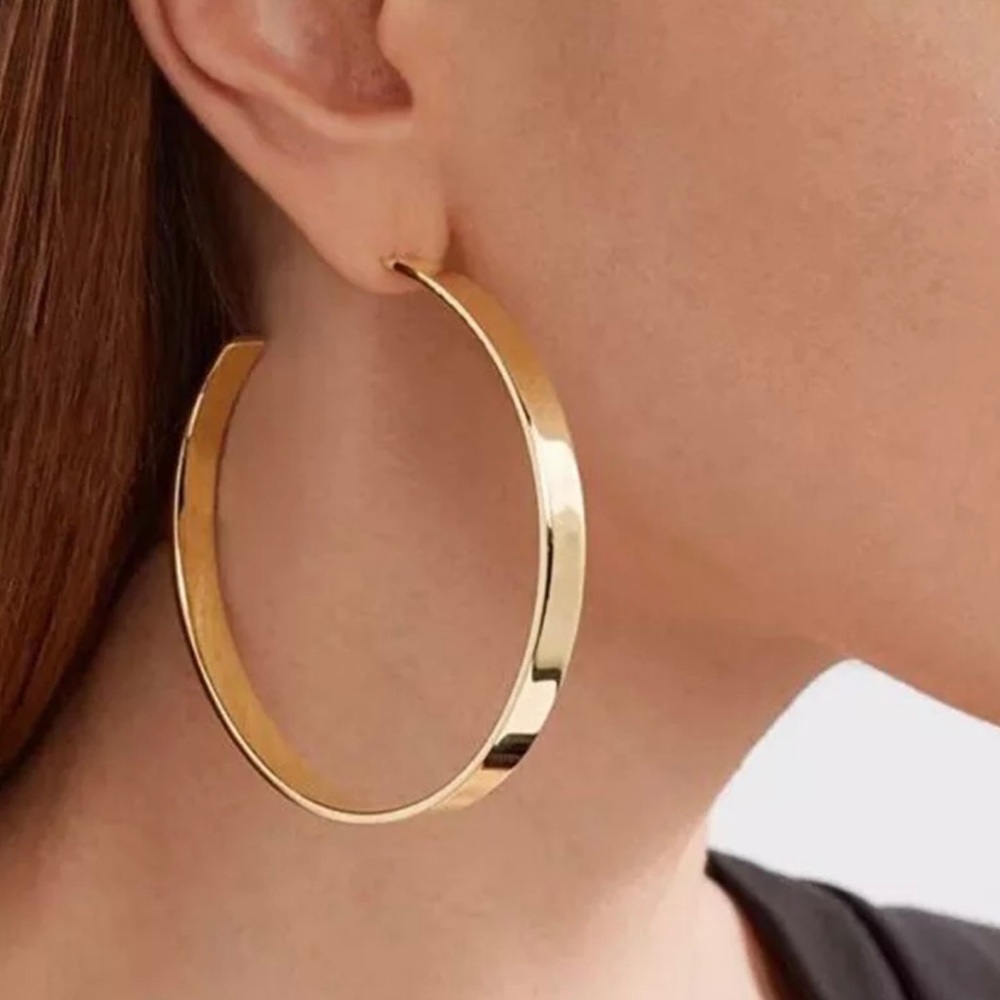 18k Gold Plated Vintage Hoop Stainless Steel Earring